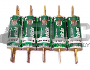 LOT OF 5 NEW LITTELFUSE JTD 100 ID INDICATOR FUSES CLASS J 600VAC