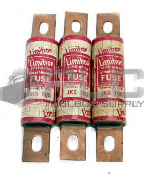 LOT OF 3 NEW BUSSMANN JKS 100 LIMITRON FUSES CLASS J 600V