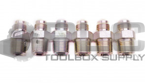 LOT OF 6 NEW 9/16" OD TAPER, 11/16" OD STRAIGHT MALE HYDRAULIC FITTINGS