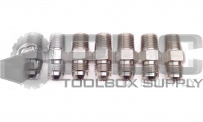 LOT OF 7 NEW 9/16" OD TAPER, 9/16" OD STRAIGHT MALE HYDRAULIC FITTINGS