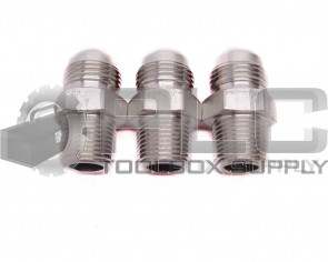 LOT OF 3 NEW PARKER 3/4" OD TAPER, 11/16" OD STRAIGHT MALE HYDRAULIC FITTINGS