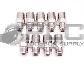LOT OF 9 NEW PARKER 3/4" OD TAPER, 7/8" OD STRAIGHT MALE HYDRAULIC FITTINGS