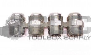 LOT OF 4 NEW PARKER 1-7/8" OD TAPER, 1-7/8" OD STRAIGHT MALE HYDRAULIC FITTINGS