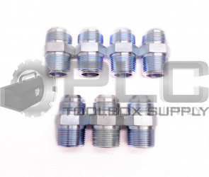 LOT OF 7 NEW PARKER 1-5/16" OD TAPER, 1-5/16" OD STRAIGHT MALE HYDRAULIC FITTING