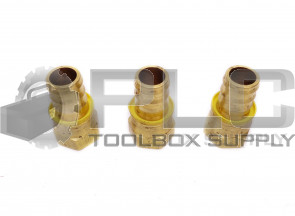 LOT OF 3 NEW PARKER BRASS HOSE FITTING 1-1/4" ID FEMALE JIC SWIVEL, 1" HOSE