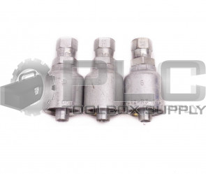 LOT OF 3 NEW PARKER 10643-4-6 HOSE FITTING 3/8" HOSE X 7/16" FEMALE JIC SWIVEL