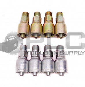 LOT OF 8 NEW PARKER 10143-6-6 HOSE FITTING 5/8" MALE THREAD X 3/8" HOSE