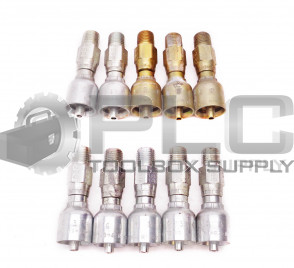 LOT OF 10 NEW PARKER 11343-4-4 HOSE FITTING 1/2" MALE THREAD,1/4" ID X 1/4" HOSE
