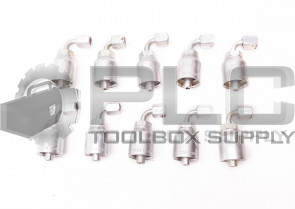 LOT OF 10 NEW PARKER 13943-4-6 90° HOSE FITTING 7/16" FEMALE THREAD X 3/8" HOSE