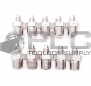 LOT OF 10 NEW PARKER STRAIGHT FITTING 3/16" ID MALE TAPER X 5/8" OD MALE