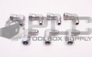 LOT OF 7 NEW PARKER 6-C6X SWIVEL 90° ELBOW FITTING 1/2" THREAD X 5/16" ID