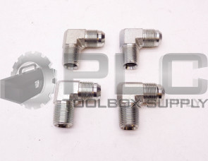 LOT OF 4 NEW 90° FITTING 1/2" ID, 7/8" OD MALE TAPER X 1/2" ID, 7/8" OD MALE