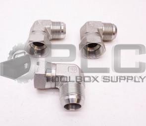 LOT OF 3 NEW PARKER 16 C6X 90° FITTING 7/8" ID, 1-1/4" MALE TAP X 1-1/8" FEMALE