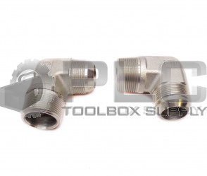 LOT OF 2 NEW PARKER 20 CTX 90° ELBOW FITTING 1-1/16" ID TAPER X 1-1/4" ID MALE