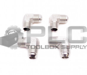 LOT OF 4 NEW PARKER 12 CTX 90° FITTING 5/8" ID TAPER X 3/4' ID MALE THREAD