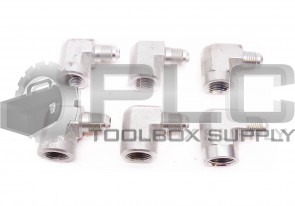 LOT OF 6 NEW 90° ELBOW FITTING 5/16" ID 9/16" OD TAPER MALE, 9/16" ID FEMALE