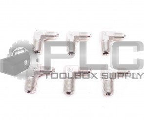 LOT OF 6 NEW PARKER 90° ELBOW FITTING 3/16" ID TAPER MALE 5/16" ID MALE THREAD
