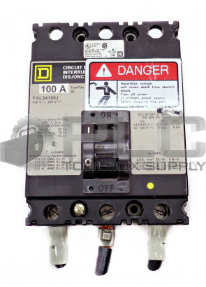 SQUARE D FAL34100J CIRCUIT BREAKER 100A 480V