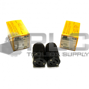 LOT OF 2 NEW HUBBELL HBL7484 MIDGET TWIST LOCK CONNECTOR BODY 15A 125/250V 3P 3W