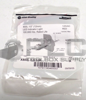 NEW ALLEN BRADLEY X800L-12L10R SER.A LED INDICATOR LIGHT 