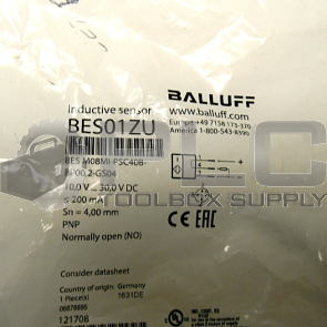 NEW BALLUFF BES01ZU INDUCTIVE SENSOR BES M08MI-PSC40B-BP00,2-GS04