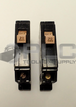 LOT OF 2 CUTLER HAMMER CH120 1 POLE  20 AMP