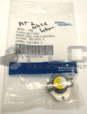 WHITE-RODGERS 3F01-150 FIXED SETTING SNAP DISC FAN CONTROL