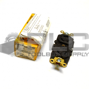 NEW HUBBELL HBL4550 TWIST LOCK DOUBLE RECEPTACLE 15A 2 POLE 3 WIRE BROWN