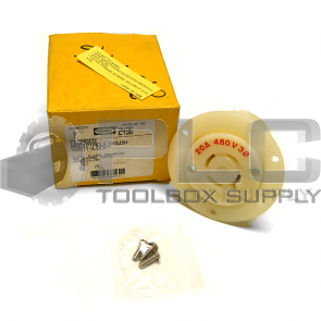 NEW HUBBELL 2436 FLANGED RECEPTACLE NYLON TWIST LOCK 20A 3 POLE 4 WIRE HBL2436