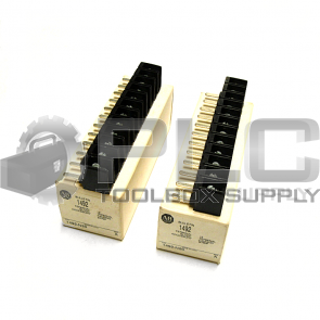 LOT OF 2 NEW ALLEN BRADLEY 1492-N20 SER A TERMINAL FANNING STRIP