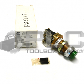 NEW ALLEN BRADLEY 800H-BP1D1 HEAVY DUTY PUSH BUTTON GREEN SER C