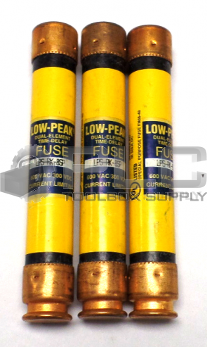NEW LOT OF 3 BUSSMANN LPS-RK-8SP LOW PEAK DUAL ELEMENT TIME DELAY 
