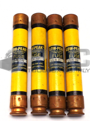 LOT OF 4 NEW BUSSMANN LPS-RK-25SP DUAL ELEMENT TIME DELAY FUSE 