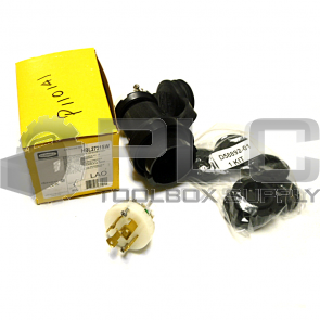 NEW HUBBELL HBL2731SW TWIST-LOCK SAFETY-SHROUD WATERTIGHT PLUG 30A 3P 4W