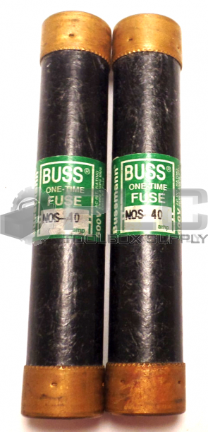 NEW  LOT OF 2 BUSSMANN NOS-40 ONE TIME FUSE 