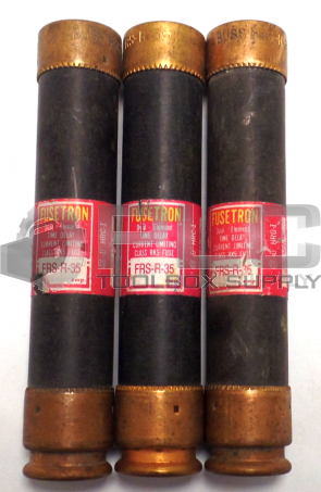 NEW LOT OF 3 FUSETRON FRS-R-35 DUAL ELEMENT TIME DELAY FUSE    