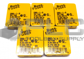 LOT OF 5 NEW BUSS GMA-1-R FUSES