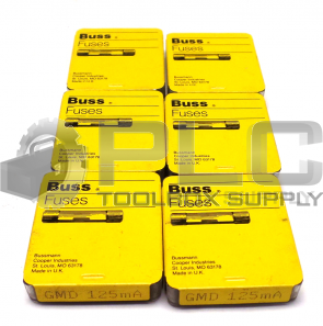 LOT OF 6 PACKS NEW BUSS GMD 125MA FUSES (6 PACKS OF 5)