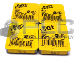 LOT OF 4 PACKS NEW BUSS MDA-5 FUSES 4 PACKS OF 5