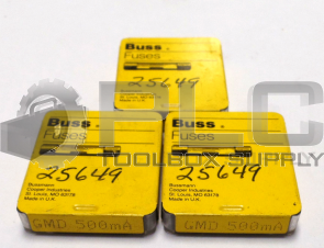 LOT OF 3 PACKS NEW BUSS GMA-500MA FUSES 3 PACKS OF 5 