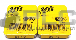 LOT OF 2 PACKS NEW BUSS MDL-1/2 FUSES ( 2 PACKS OF 5)
