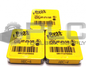 LOT OF 3 PACKS NEW BUSS ABC-4 FUSES (3 PACKS OF 5)