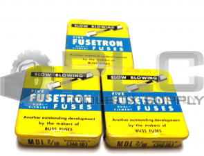 LOT OF 3 5-PACKS NEW BUSSMANN MDL 2/10 FUSETRON FUSES (15 FUSES) MDL-2/10