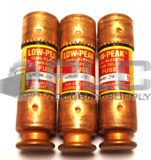 LOT OF 3 NEW BUSSMANN LPN-RK-2SP DUAL ELEMENT TIME DELAY FUSE 