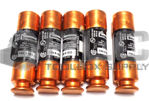 LOT OF 5 NEW BUSSMANN FRN-R-10ID DUAL ELEMENT TIME DELAY FUSE 