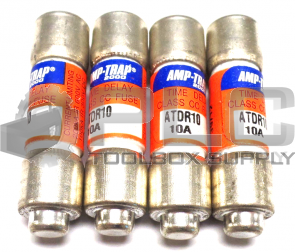 LOT OF 4 NEW FERRAZ SHAWMUT ATDR10 10A TIME DELAY FUSE 