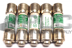 LOT OF 5 NEW BUSSMANN FNQ-R-8/10 TIME DELAY FUSE 
