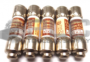 LOT OF 5 NEW BUSSMANN KTK-R-3/4 CURRENT LIMITING FUSE 