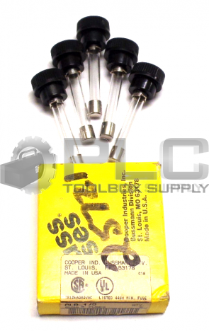  LOT OF 5 NEW BUSSMANN GLR-1/2 FUSE FAST 15 AMP 300VAC