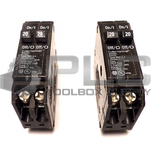 NEW LOT OF 2 CUTLER-HAMMER BD2020 CURICIT BREAKER 2 POLE 120/240 V